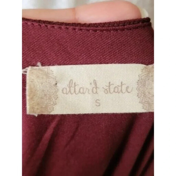Altard State MINI Dress LINED lace burgundy Women's Size SMALL - Picture 9 of 10